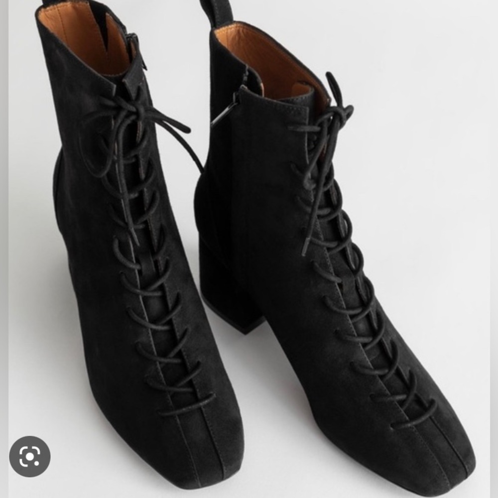 & other stories lace up suade lace up boots size eu 40 us 9